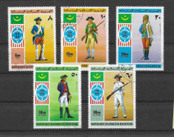 Mauretanien 1976 Uniformen Mi.Nr. 528/32 Kpl. Satz Gestempelt - Mauritanie (1960-...)