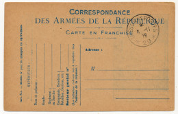Carte FM Officielle - Correspondance Des Armées De La République, Verso Illustré Chasseur Par Hansi, Non Utilisée - Covers & Documents