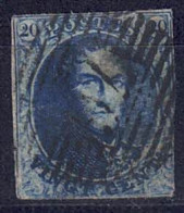 Belgien 1851/54 - König Leopold I., Nr. 4 B X, Gestempelt / Used - 1849-1850 Medallones (3/5)