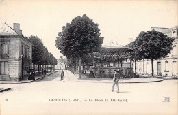 FRANCE - 37 - Langeais - La Place Du XIV Juillet - Carte Postale Ancienne - Langeais