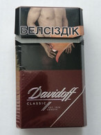 RUSSIA..DAVIDOFF.. CLASSIC...EMPTY HARD PACK CIGARETTE BOX EDITION WITH KAZAKHSTAN EXCISE STAMP.. - Empty Tobacco Boxes