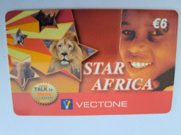 NETHERLANDS /  PREPAID / VECTONE/ STAR AFRIKA / LION/ELEPHANT/RINO/ZEBRA/  € 6,-  USED  ** 14898** - Privées