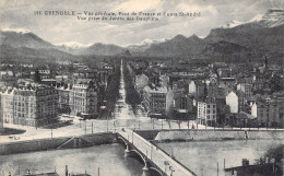 FRANCE - 38 - Grenoble - Vue Générale, Pont De France Et Cours St-André - Vue Prise Du Jardin.. - Carte Postale Ancienne - Grenoble