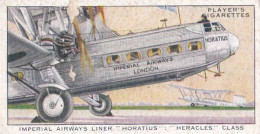 4 Imperial Airways Herecles Class  - International Air Liners 1937 - Players Cigarette Card - Original - Aeroplanes - Player's