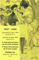 GENT 2de SALON VAN OUDE POSTKAATEN 1979 - HOTEL HOLIDAY INN - CARTE PRIATE   200 EXEMPL. N° 122   =  2 SCANS - Aalst