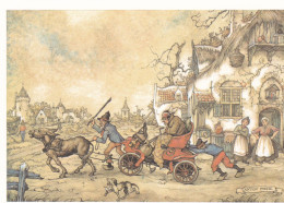 ANTON PIECK - Carte Double De Voeux - Prettige Kerstdagen - Pieck, Anton