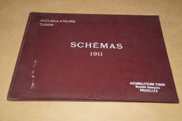 RARE,ancien Catalogue 1911,Tudor Accumulateurs,Schéma,77 Pages,31 Cm. / 24,5 Cm. - 1801-1900
