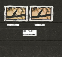 Variété Adhésif De 2022 Oblitéré Y&T N° Adh 2101 Nuance - Used Stamps