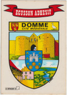 DOMME  ( Cité Médiévale ) - Ecusson Adhésif. Ed Kroma- Villes Et Provinces De France. - Domme