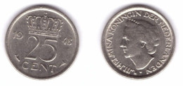 NETHERLANDS   25 CENTS 1948 (KM # 178) #7406 - 25 Centavos