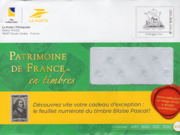 Entier Postal Pour Philaposte Timbre " Patrimoine De France En Timbres "  414683 - Blaise Pascal - PAP : Su Commissione Privata TSC E Sovrastampe Semi-ufficiali