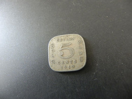 Ceylon 5 Cents 1910 - Sri Lanka