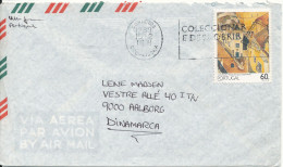 Portugal Air Mail Cover Sent To Denmark Lisboa 15-2-1989 Single Franked - Storia Postale