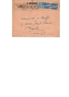 LETTRE AFFRANCHIE PAIRE N° 718 - OBLTEREE FLAMME CAD TRIBUNAL DE COMMERCE -PARIS - 1947 - Maschinenstempel (Werbestempel)