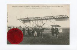 !!! CIRCUIT DE L'EST, ETAPE DE CHARLEVILLE DE 1910, CPA DU MEETING AVEC VIGNETTE SCEAU - Briefe U. Dokumente