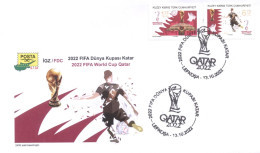 2022 - FOOTBALL - FIFA WORLD CUP QATAR - FDC - 13TH OCTOBER 2022 - 2022 – Qatar