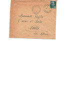 LETTRE AFFRANCHIE N° 713 OBLITERATION CAD PERLE -BARBATRE -VENDEE -1945 - Annullamenti Meccaniche (Varie)