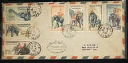 FDC Laos Cover 1958 : Elephant - Laos