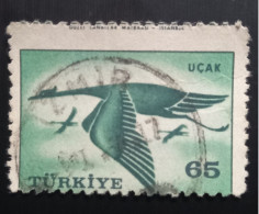 TURQUIE 1959 Airmail – Birds  65K Oblitéré - Used Stamps