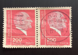 TURQUIE 1972 Ataturk 2 X 200k Oblitérés - Gebruikt