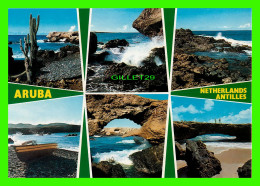 ARUBA - NETHERLANDS ANTILLES - NORTH COAST AS SCULPTURED BY EVER POUNDING WAVES - FOTO R. DE GRAAFF - 8 MULTIVUES - - Aruba