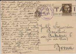 1941. Modena. Cartolina Postale Imperiale C.50, Da Modena Per Roma. Bollo COMMISIONE CENSORIA MODENA N.21 - 1939-45