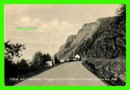 GASPÉ, QUÉBEC - CÔTE ACCIDENTÉE - RUGGED COASTLINE ON GASPÉ HIGHWAY - PUB. BY H.V. HENDERSON - PECO - - Gaspé