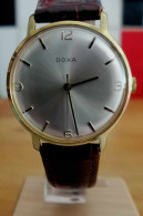 DOXA+SWISS-WRIST-HAND-WINDING-WATCH+VINTAGE+GOLDPLATED+10377-5+6 688072+FINE CONDITION - Horloge: Antiek