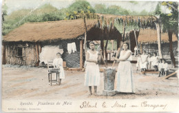 C. P. A. Couleur : PARAGUAY : Rancho, Pisaderas De Maiz - Paraguay