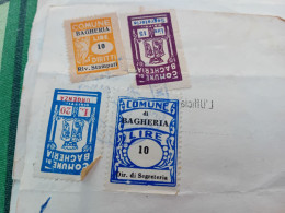 MARCHE DA BOLLO COMUNE DI BAGHERIA ANNI 60 - Revenue Stamps