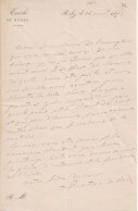 33654# COURRIER EN TETE EVECHE DE RODEZ 24 AOUT 1872 AUTOGRAPHE DE L'EVEQUE ETIENNE EMILE RAMADIE - Historische Personen