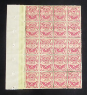 REUNION - 1907 - Taxe TT N°YT. 6 - 5c Rouge - Bloc De 20 Bord De Feuille - Neuf Luxe ** / MNH - Timbres-taxe