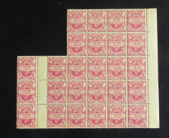 REUNION - 1907 - Taxe TT N°YT. 6 - 5c Rouge - Bloc De 26 Bord De Feuille - Neuf Luxe ** / MNH - Timbres-taxe