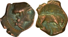 Massalia - Petit Bronze Au Taureau Chargeant - Ξ Derrière La Tête - 130-121 Av. JC - 13-148 - Keltische Münzen