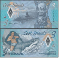 Cook Islands - 3 Dollars 2021 UNC Polymer Lemberg-Zp - Cook Islands