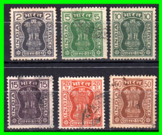 INDIA – ( ASIA ) – LOTE 6 SELLOS DIFERENTES VALORES DE LOS AÑOS -1950 - 1960 - Gebruikt