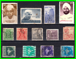 INDIA – ( ASIA ) – LOTE 13 SELLOS DIFERENTES AÑOS Y VALORES - Used Stamps