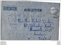 101 - 15 - Aérogramme Envoyé De Perth à London 1953 - Aerogramas