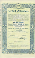 Titre De 1947 - Crédit Ostendais - - Banque & Assurance