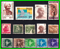 INDIA – ( ASIA ) – LOTE 14 SELLOS DIFERENTES AÑOS Y VALORES - Used Stamps