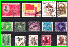 INDIA – ( ASIA ) – LOTE 14 SELLOS DIFERENTES AÑOS Y VALORES - Used Stamps