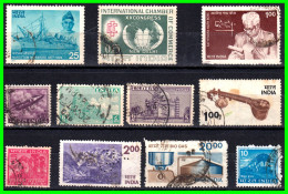 INDIA – ( ASIA ) – LOTE 11 SELLOS DIFERENTES AÑOS Y VALORES - Used Stamps