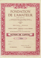 Titre De 1945 - Fondation De L'Amateur - Société Coopérative - Blanco - Film En Theater