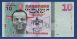 SWAZILAND - P.41 – 10 Emalangeni 2015 UNC, S/n AB9601495 "Vision 2022" Issue - Swaziland