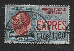 49100) ITALIA REGNO ESPRESSO DA  1,60 L. Su 1,20 L. Effigie Di Vittorio Emanuele III Entro Un Ovale  USATO - Exprespost