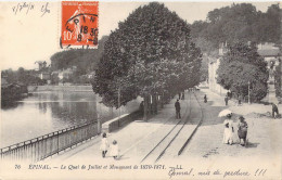 FRANCE - 88 - Epinal - Le Quai De Juillet Et Monument De 1870-1871 - Carte Postale Ancienne - Epinal