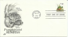 USA - STATI UNITI 1992 Pumpkinseed Sunfish FDC - 1991-2000