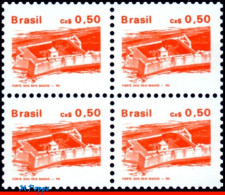 Ref. BR-2059-Q BRAZIL 1986 - HISTORIC & ART HERITAGE,FORT OF THE WISE MEN, NATAL, BLOCK MNH, ARCHITECTURE 1V Sc# 2059 - Blocs-feuillets
