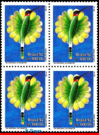 Ref. BR-2380-Q BRAZIL 1992 - DIABETES DAY, BIRDS,HUMMINGBIRD, MI# 2487, BLOCK MNH, HEALTH 4V Sc# 2380 - Blocs-feuillets