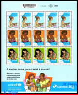 Ref. BR-V2023-07-F BRAZIL 2023 - WORLD BREASTFEEDING DAY,UNICEF, SHEET MNH, HEALTH 15V - UNICEF